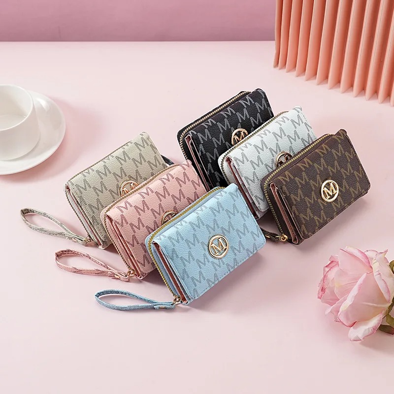 Sewing Zipper - Portfel z potrójnym zamkiem błyskawicznym i