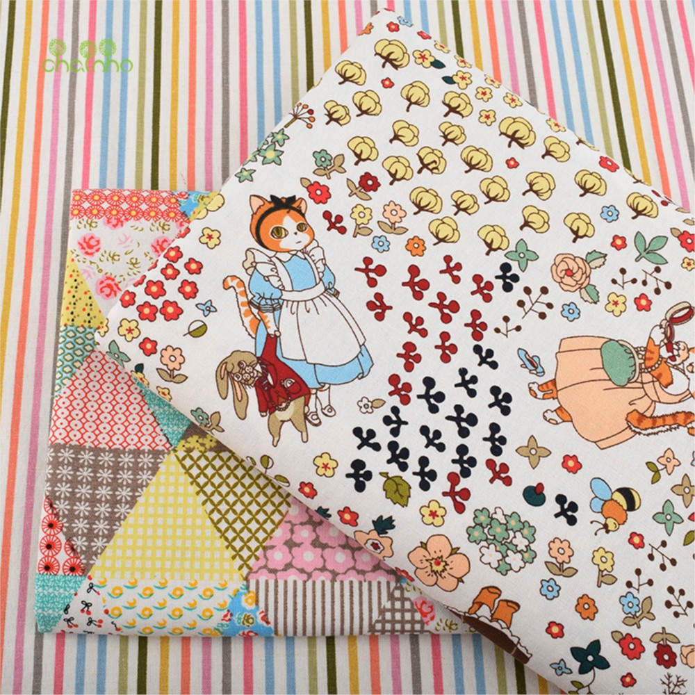 Sewing Geotextile Fabric - Chainho, Drukowana tkanina bawełniano-lniana, Materiał do