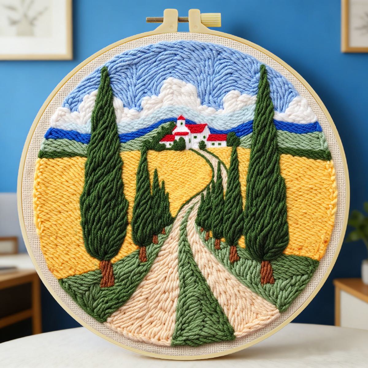Is Sewing Textile Art - Zestaw do haftowania punch needle, 20x20