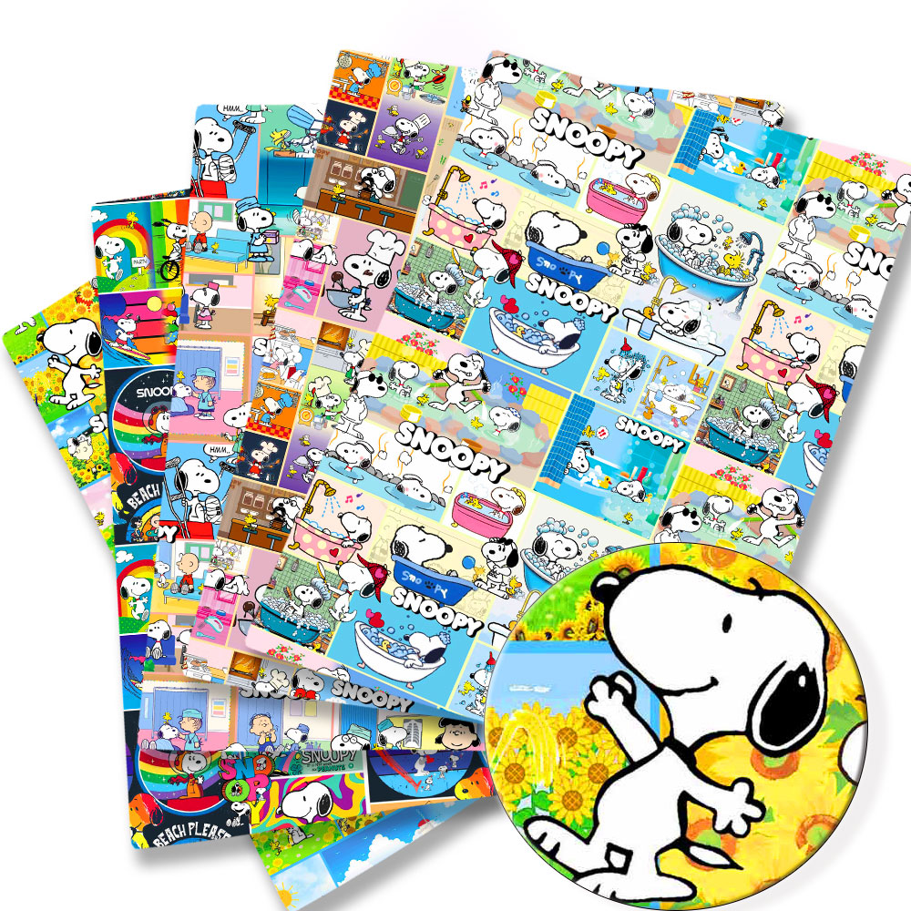 Sewing And Textile - Tkanina TAKARA TOMY Snoopy 140x50CM z