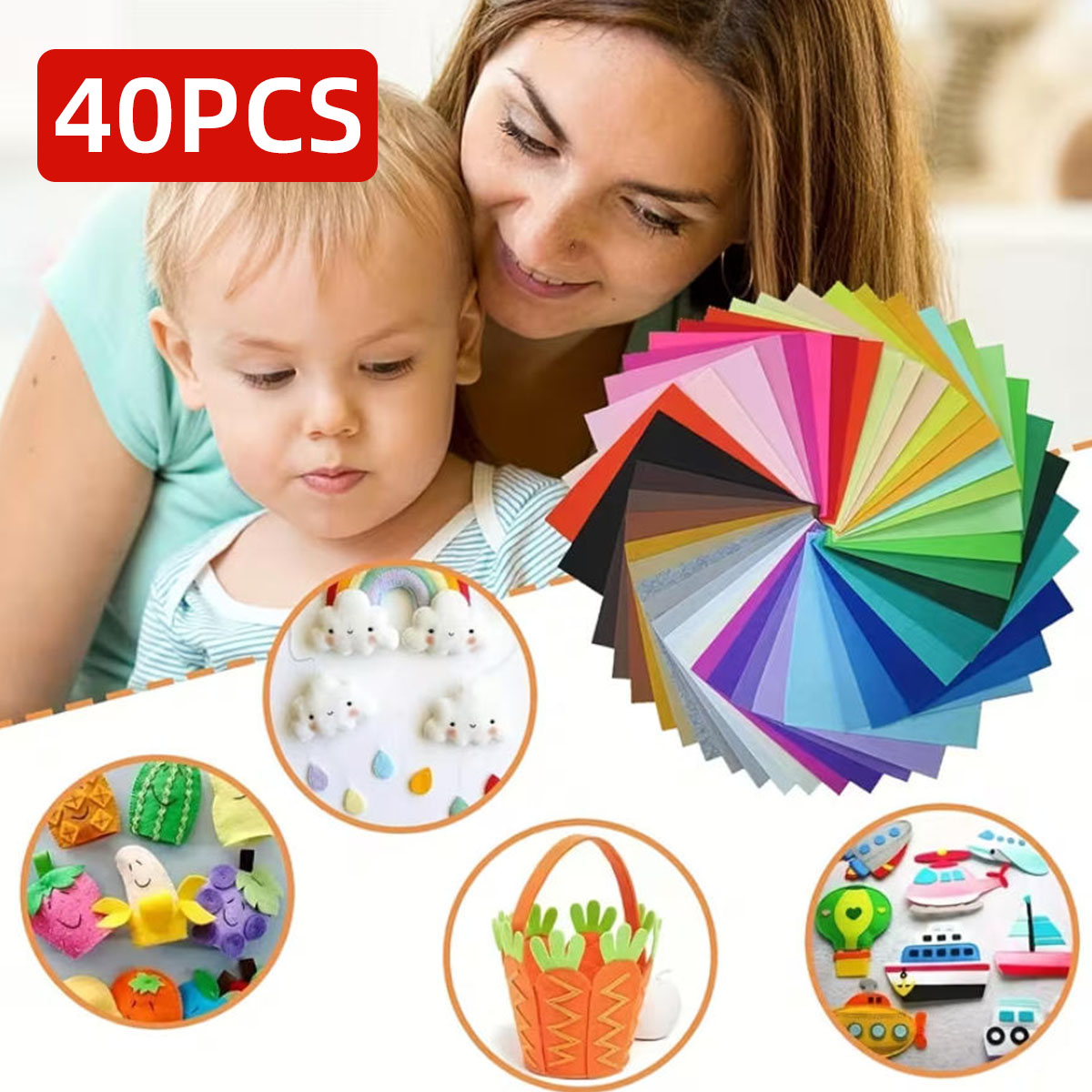 40 szt. Filcu Kolorowy Filc w  – Fabric Softener Sheet recenzja i cena