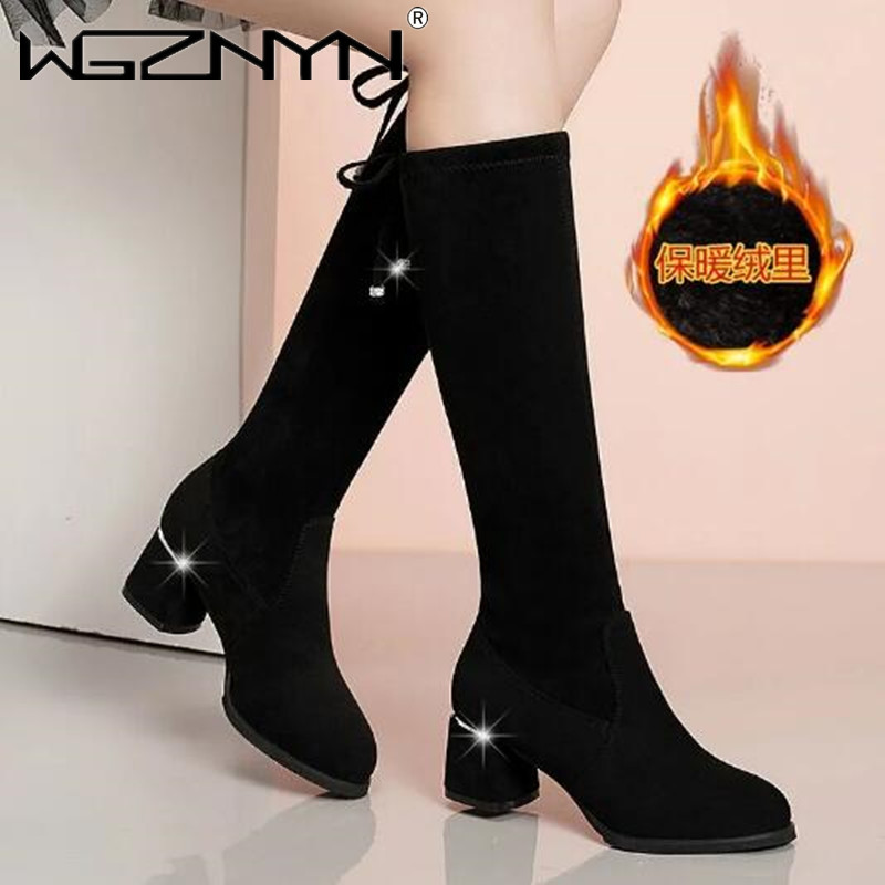 Kobiety Jesień Zima Czarne but – Sewing Fleece recenzja i cena