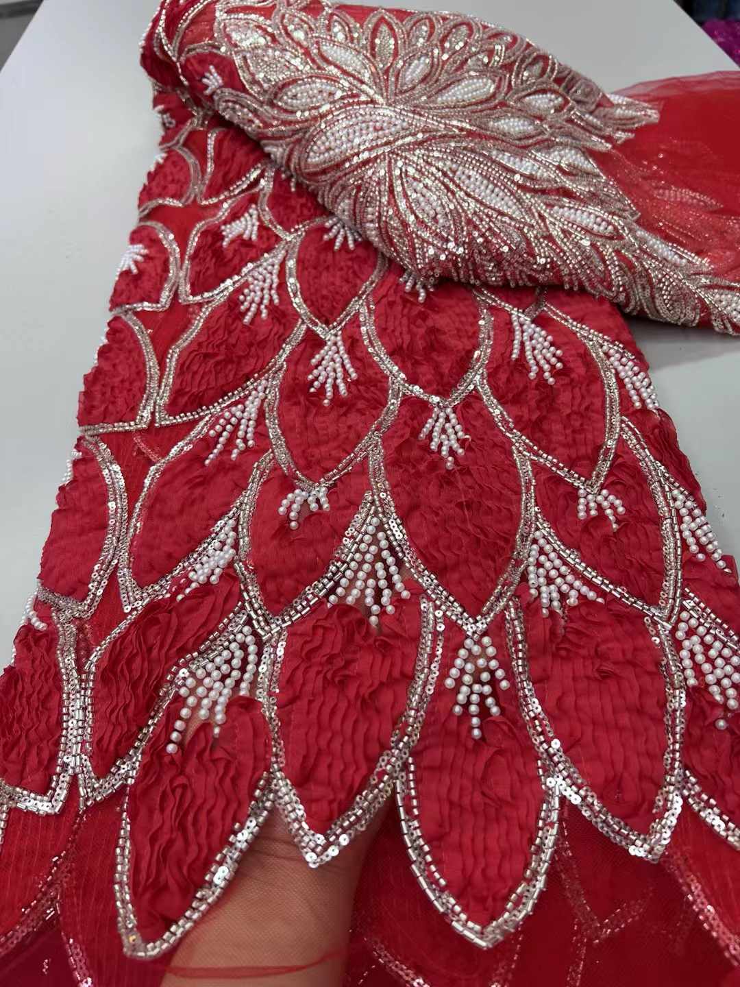 Koralikowa koronka 3D, czerwon – Sewing Net recenzja i cena